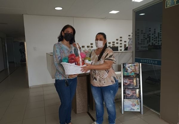 Cida e Thais, assistente social da Norospar.
