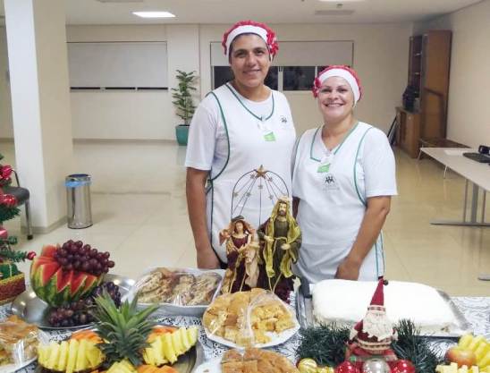 No cardápio, muitas delícias natalinas, sem deixar de lado os cuidados com a dieta dos pacientes