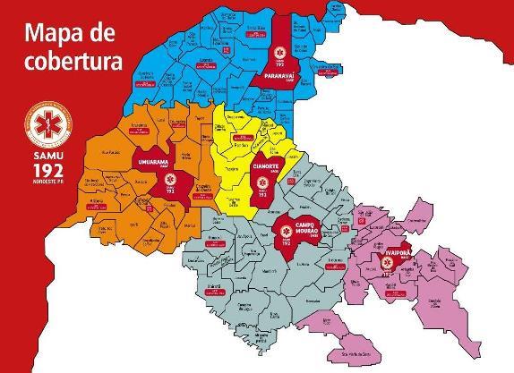 O SAMU Noroeste atende 25% do território paranaense